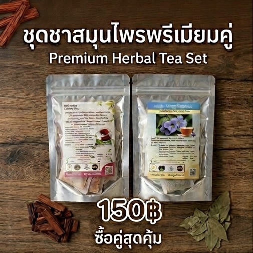 โปรโมชั่นกิตติกรณ์สมุนไพร ชาฝางแดงคู่กับชารางจืด ราคา 150 บาท