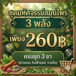 โปรโมชั่น “ชาฝางแดง + ชาหินฟ้าแลป + ชารางจืด” – กิตติกรณ์สมุนไพร 🍃