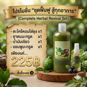 โปรโมชั่นกิตติกรณ์ ตะไคร้หอม ยาดมมะกรูด น้ำมันเขียว แชมพูมะกรูด