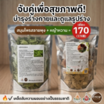 โปรโมชั่นกิตติกรณ์สมุนไพร สมุนไพรสลายพุงและหญ้าหวาน ราคา 170 บาท